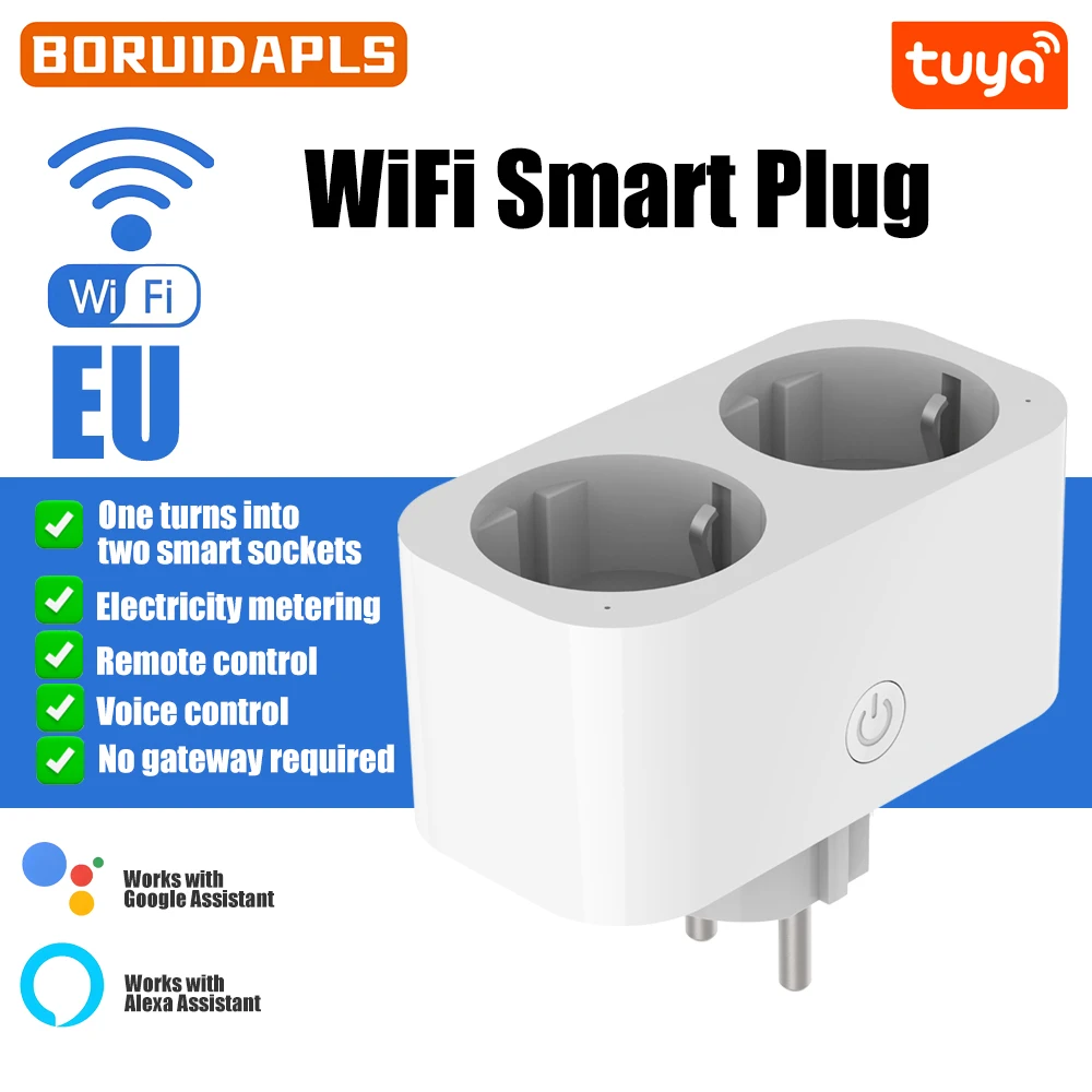 Умная Wi-Fi розетка BORUIDAPLS – обзор и цена Timer Dual Outlet