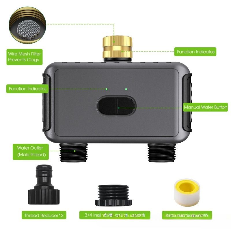 Умный таймер для полива сада с – обзор и цена Timer Dual Outlet